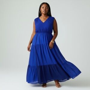 La Ligne Tiered Silk-Charmeuse And Georgette Pullover Midi Dress wedding guest